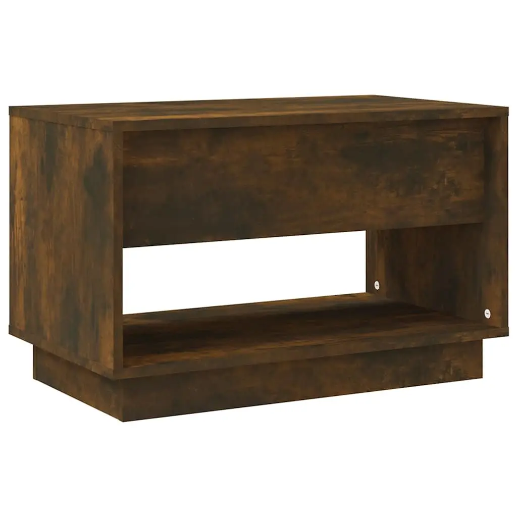TV Cabinet Brown Lowboard 70 x 41 x 44 cm with 2 Drawers and Open Compartment for Living Room Storage