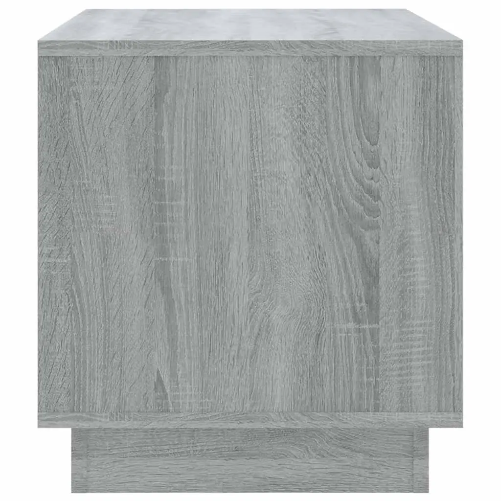 TV Cabinet Grey 70x41x44cm Living Room Storage Unit with Drawers Open