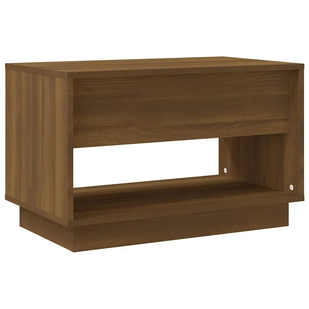 Brown Oak TV Cabinet with Drawers and Compartment