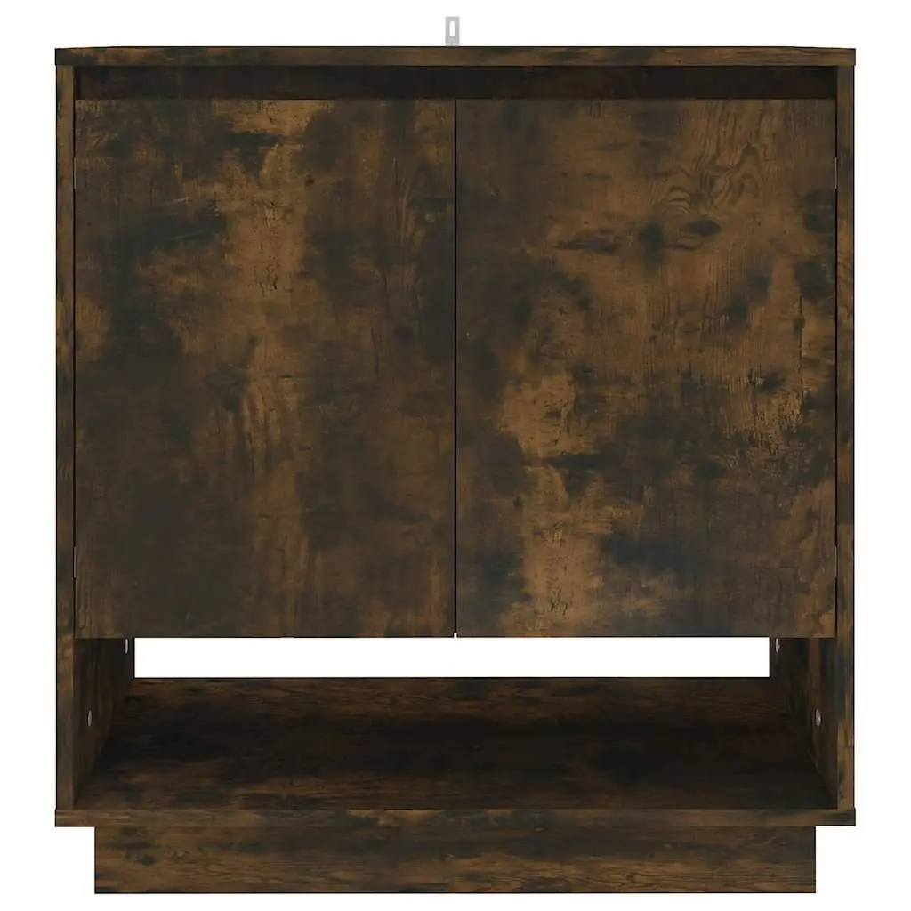 Sideboard Storage Cabinet Brown Engineered Wood Minimalist Design Home Furniture