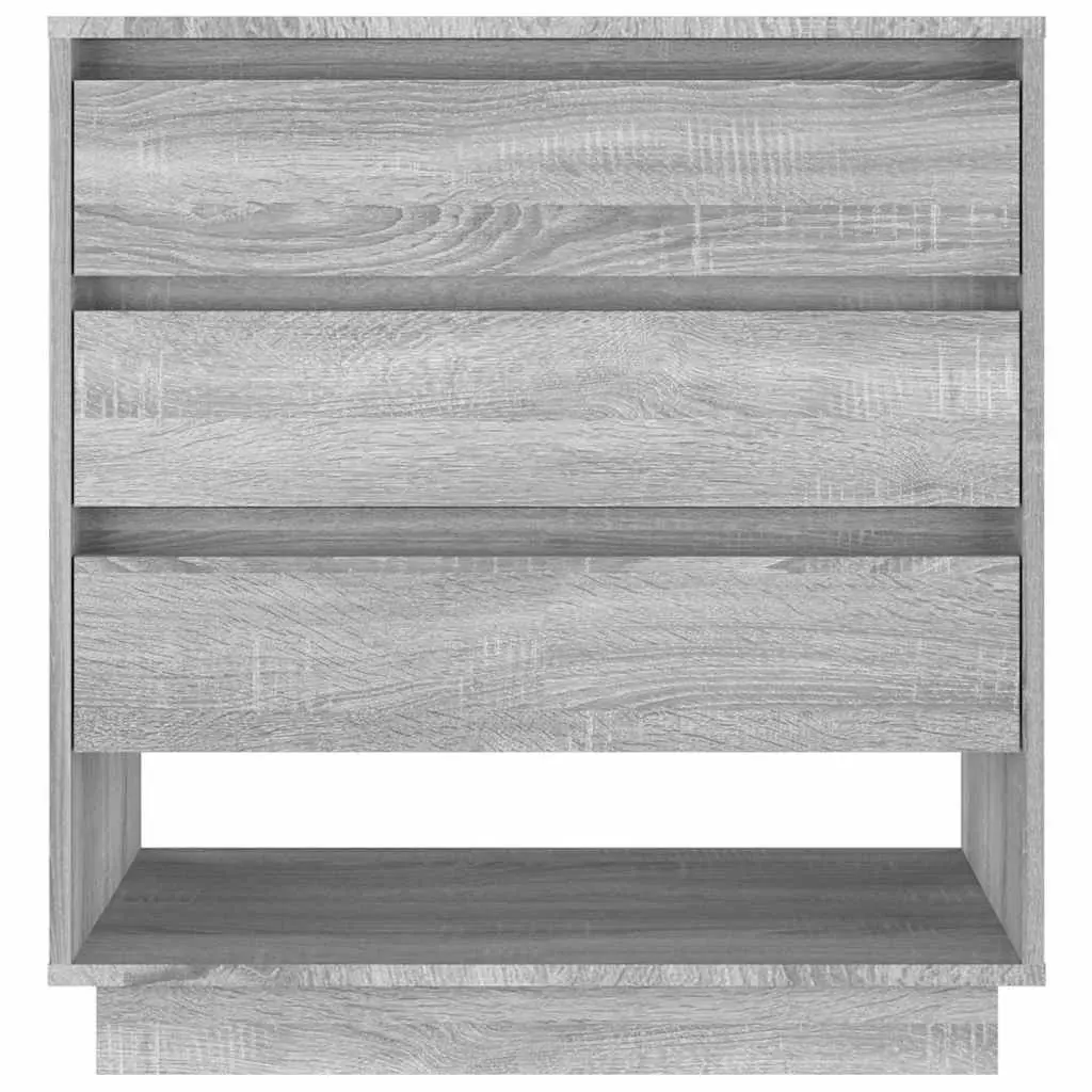 Sideboard Grey Sonoma Minimalist Storage Cabinet with 3 Drawers 1 Compartment