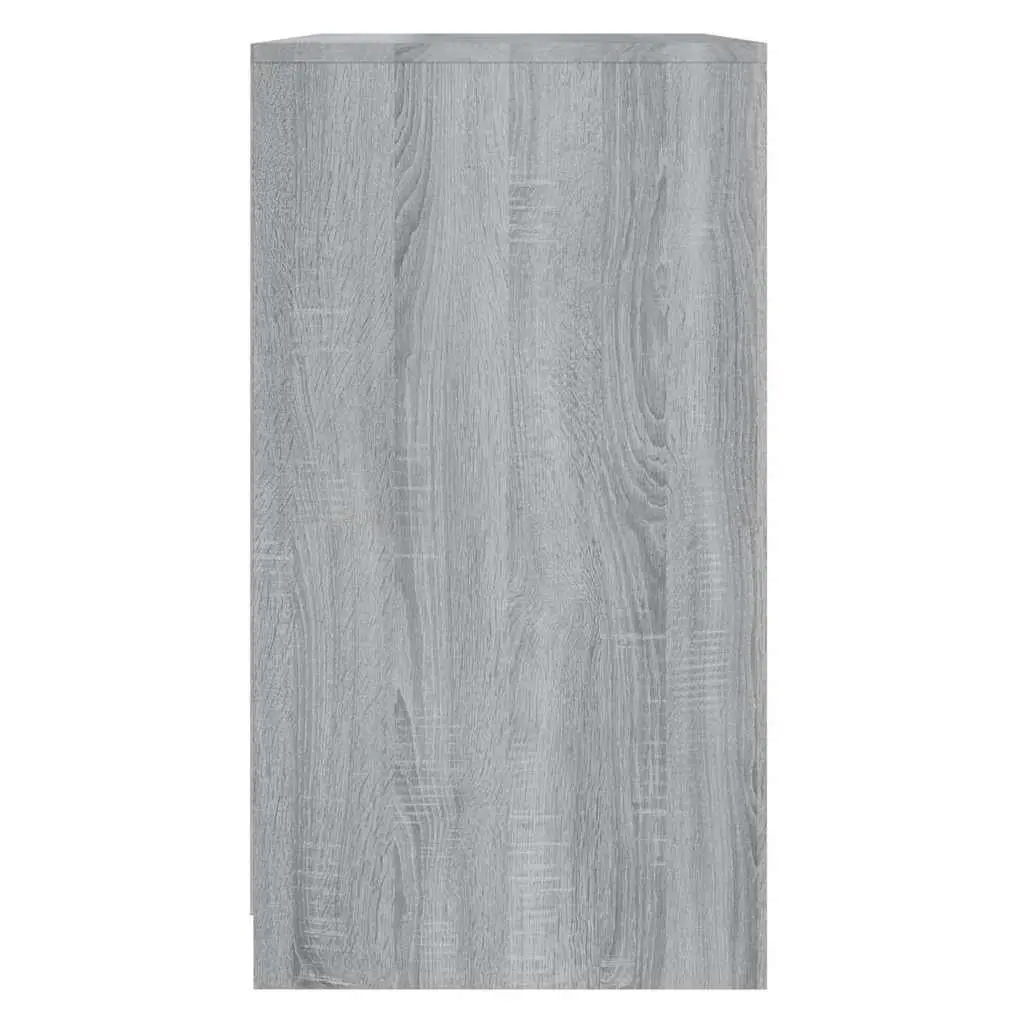Grey Sideboard Storage Cabinet 3 Shelf Display Cupboard Buffet Furniture