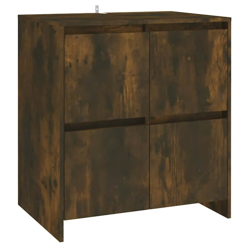 Sideboard Minimalist 4 Door Brown Storage Cabinet 70W x 41D x 75H cm