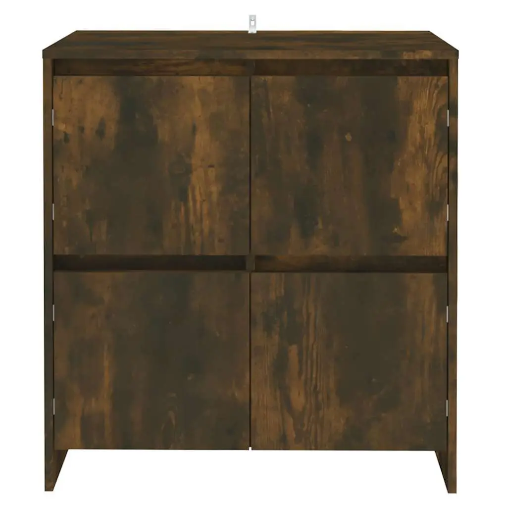 Sideboard Minimalist 4 Door Brown Storage Cabinet 70W x 41D x 75H cm