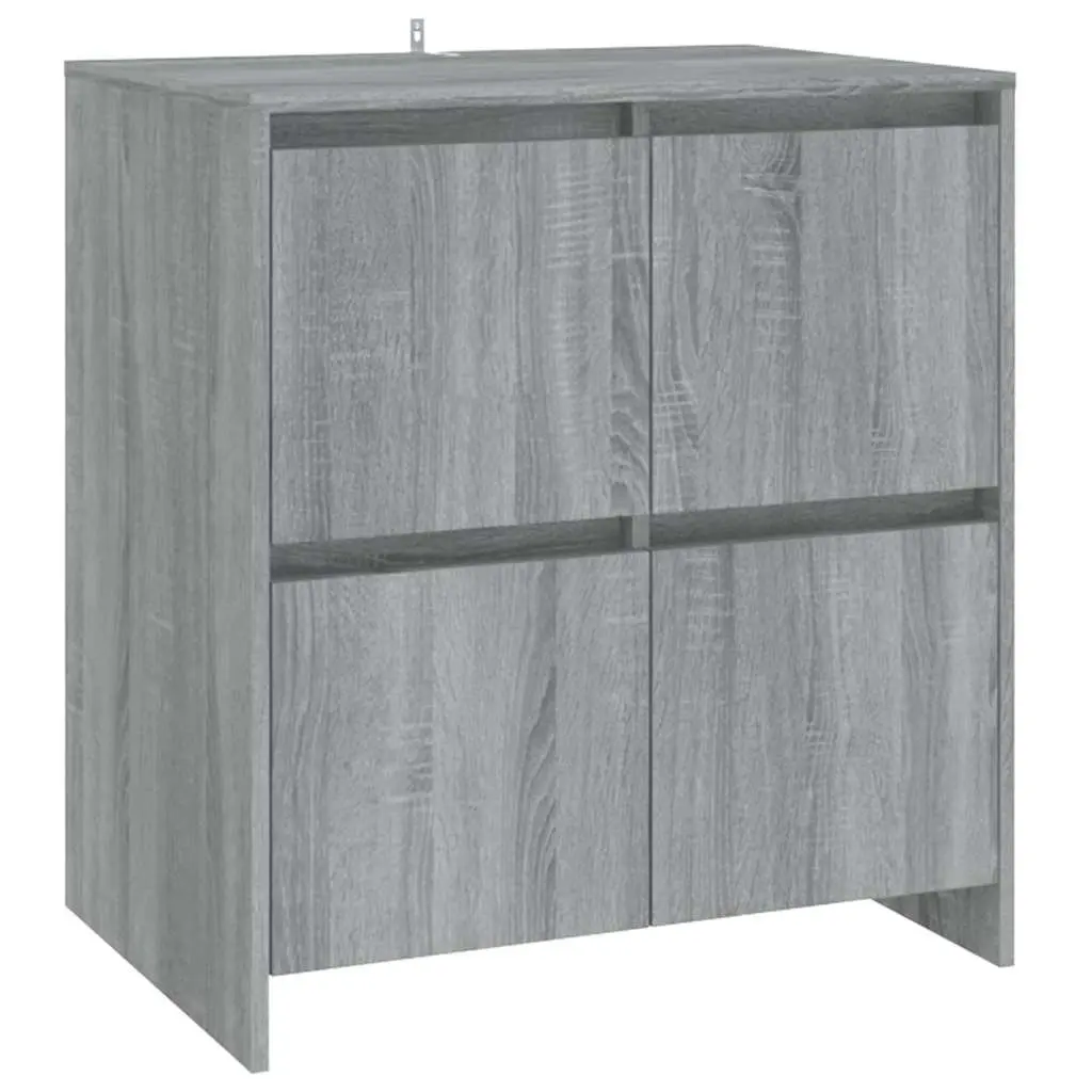 Sideboard Grey Sonoma 70x41x75 cm Storage Cabinet 4 Doors Engineered Wood