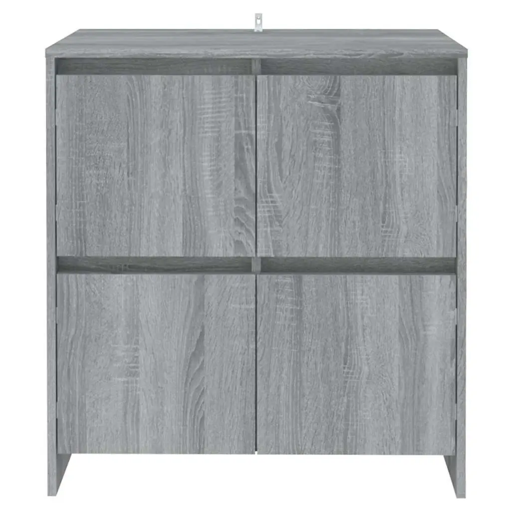Sideboard Grey Sonoma 70x41x75 cm Storage Cabinet 4 Doors Engineered Wood