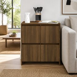 Friendly Brown Oak Sideboard with 4 Doors for You