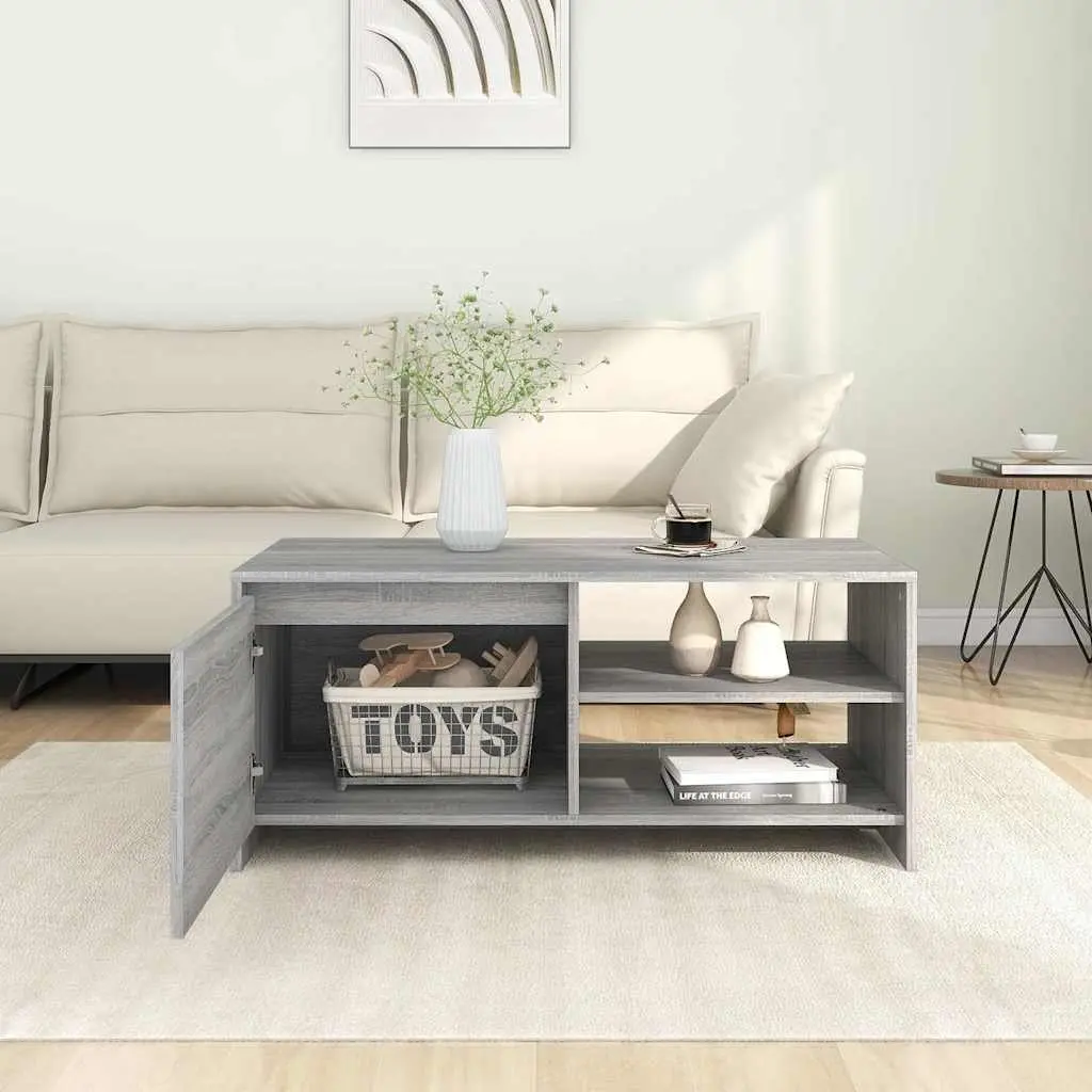 Coffee Table Grey Modern Living Room Accent Furniture 102L x 50W x 45H cm