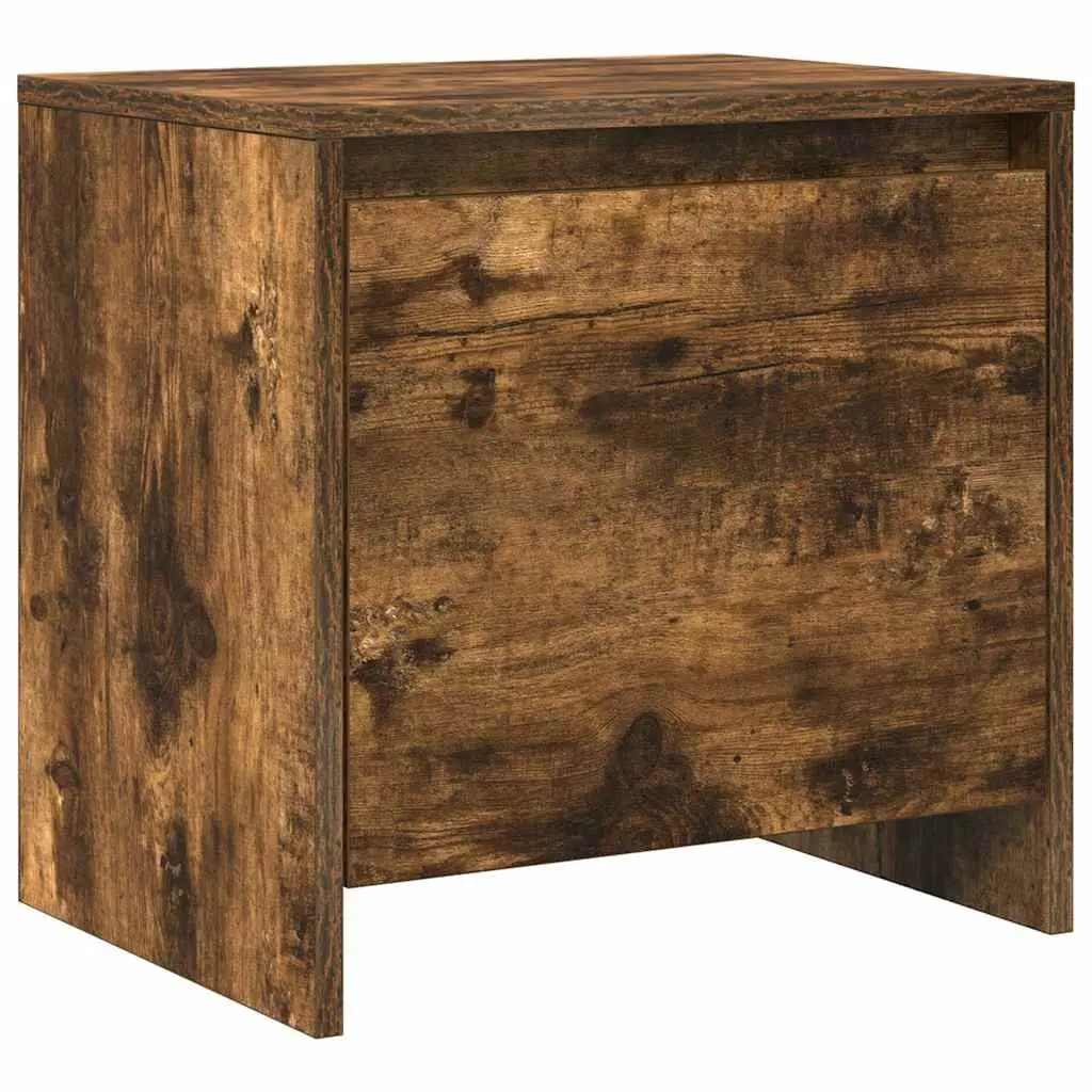 Bedside Cabinet 45x34x44.5cm Smoked Oak Engineered Wood Nightstand Storage