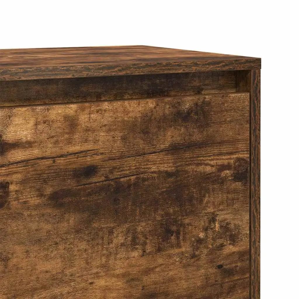 Bedside Cabinet 45x34x44.5cm Smoked Oak Engineered Wood Nightstand Storage