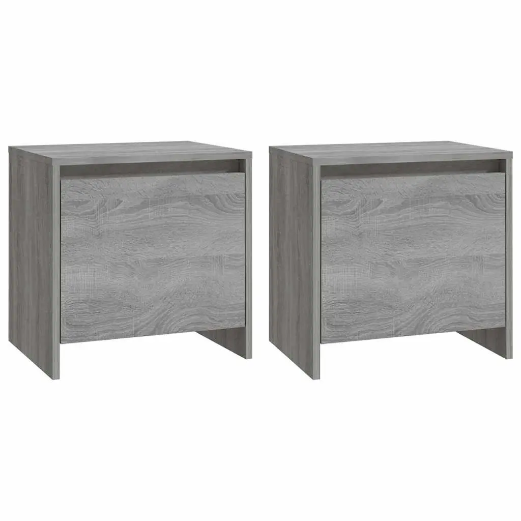 Bedside Cabinet Grey Sonoma 45x34x44.5 cm Storage Nightstand