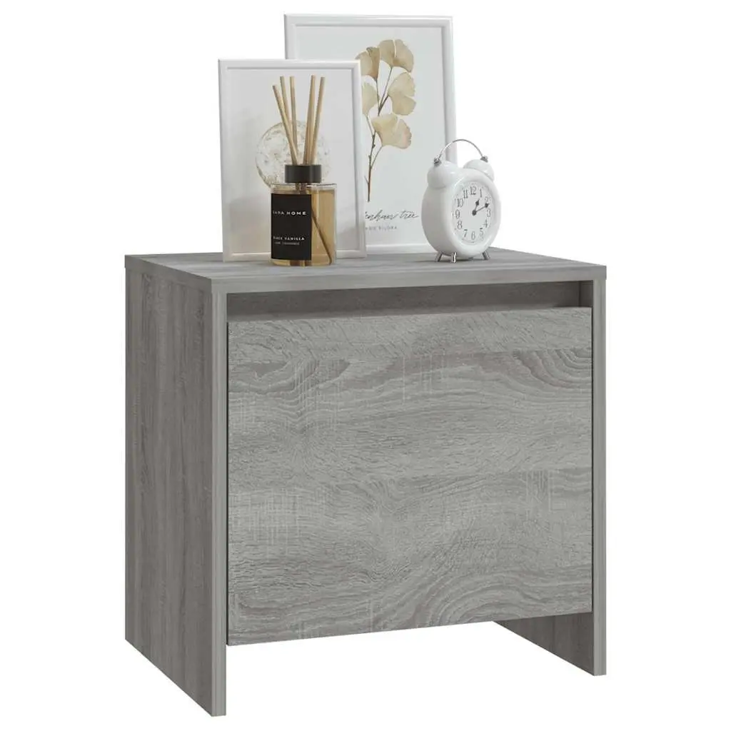 Bedside Cabinet Grey Sonoma 45x34x44.5 cm Storage Nightstand