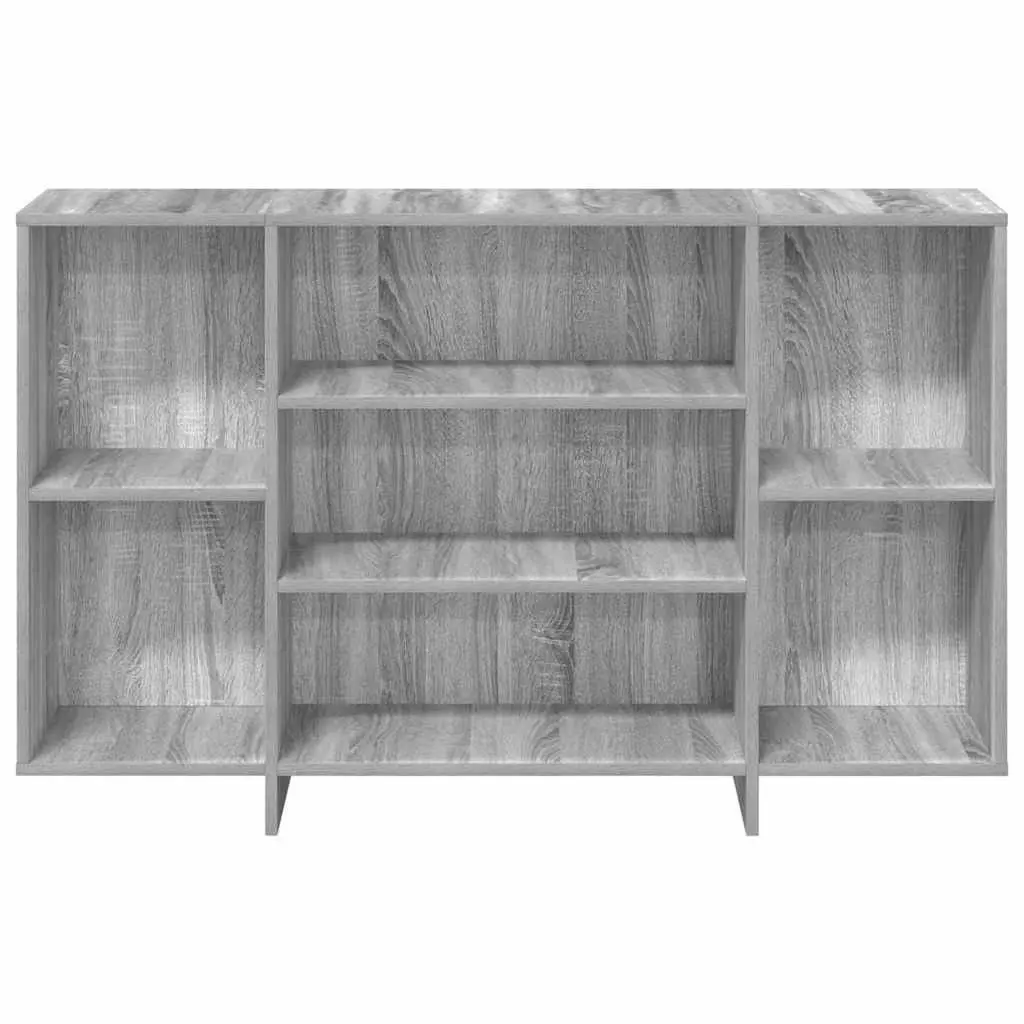 Grey Sonoma Sideboard with Shelves Storage Cabinet Engineered Wood Cupboard
