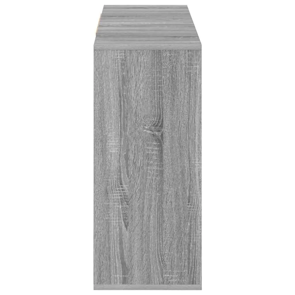 Grey Sonoma Sideboard with Shelves Storage Cabinet Engineered Wood Cupboard