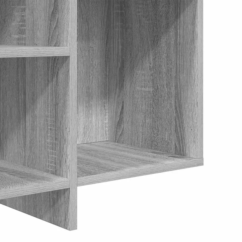 Grey Sonoma Sideboard with Shelves Storage Cabinet Engineered Wood Cupboard