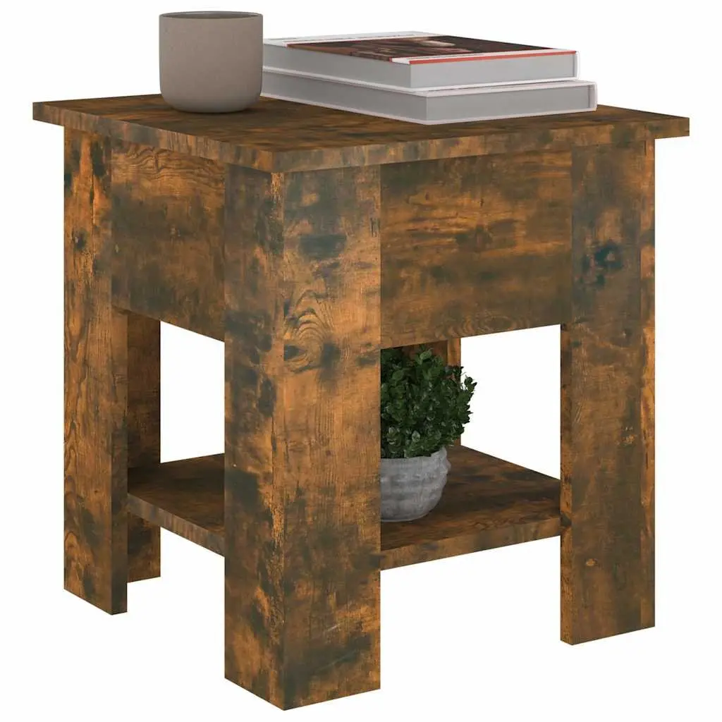 Brown Coffee Table with Storage Shelf