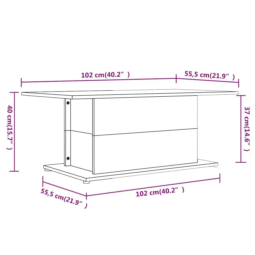 Coffee Table Grey Sonoma Living Room Accent Furniture Easy Clean Durable