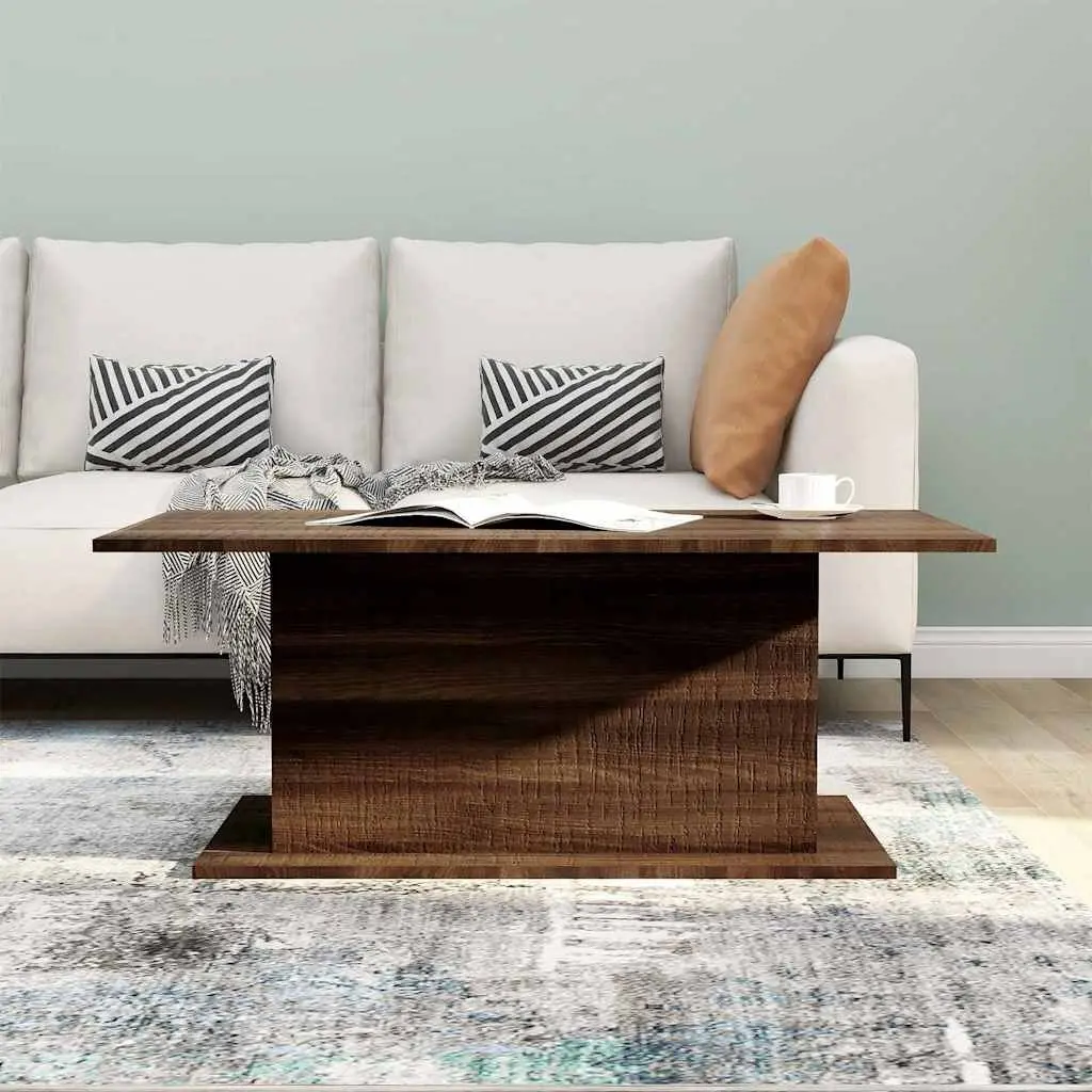 Brown Oak Coffee Table