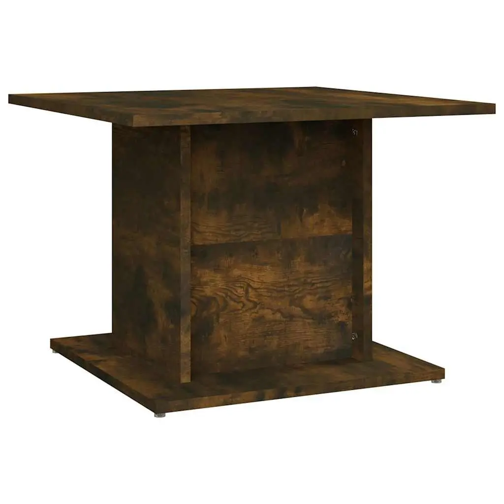 Coffee Table Smoked Oak Brown Engineered Wood 55.5 x 55.5 x 40 cm
