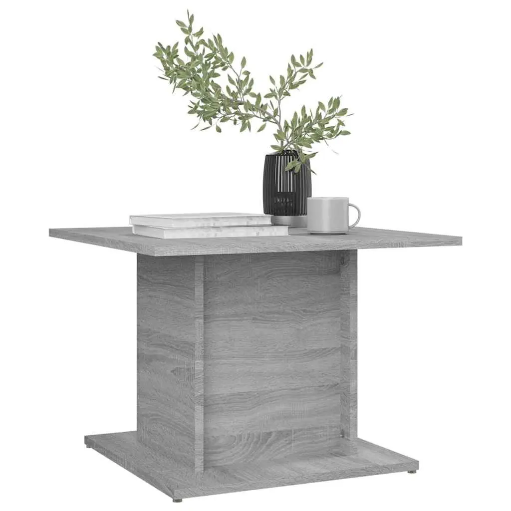 Coffee Table Grey Engineered Wood Living Room Accent Furniture 55.5 x 55.5 x 40 cm