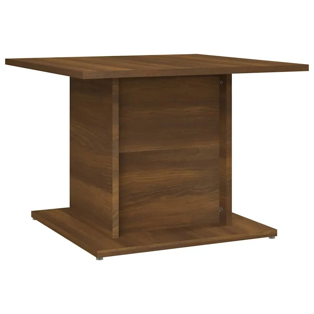 Coffee Table Brown Oak Engineered Wood Living Room Accent 55.5 x 55.5 x 40 cm