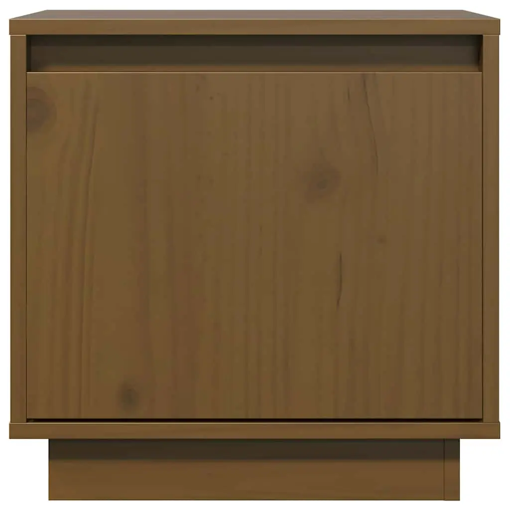Bedside Cabinets Solid Pinewood Brown 40x30x40 cm 2 Piece Storage Tables