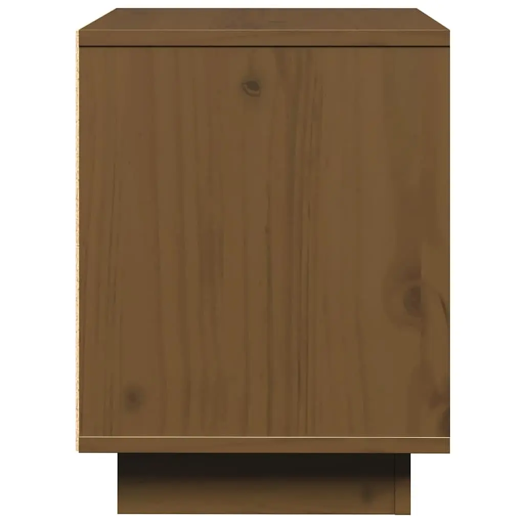 Bedside Cabinets Solid Pinewood Brown 40x30x40 cm 2 Piece Storage Tables