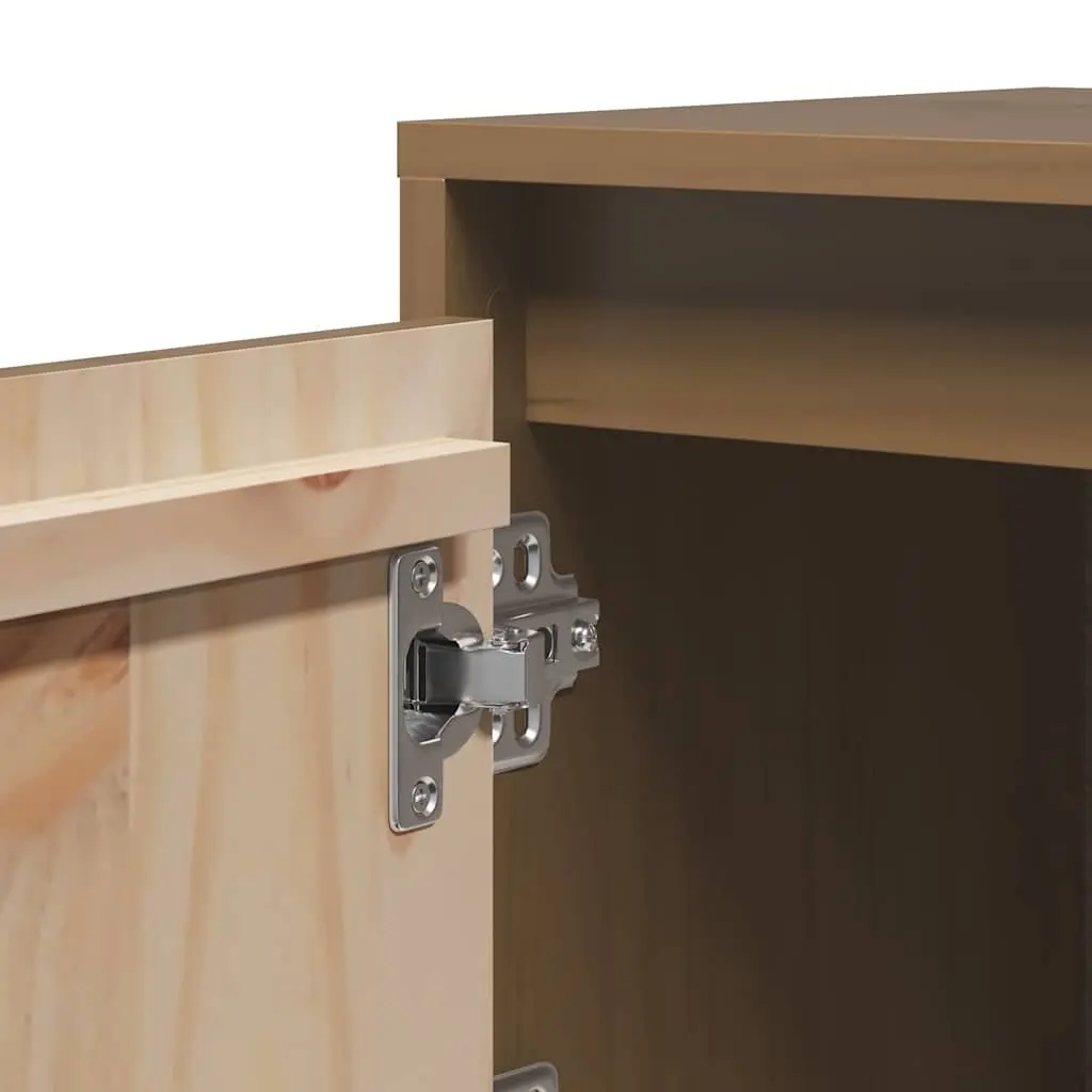 Bedside Cabinets Solid Pinewood Brown 40x30x40 cm 2 Piece Storage Tables