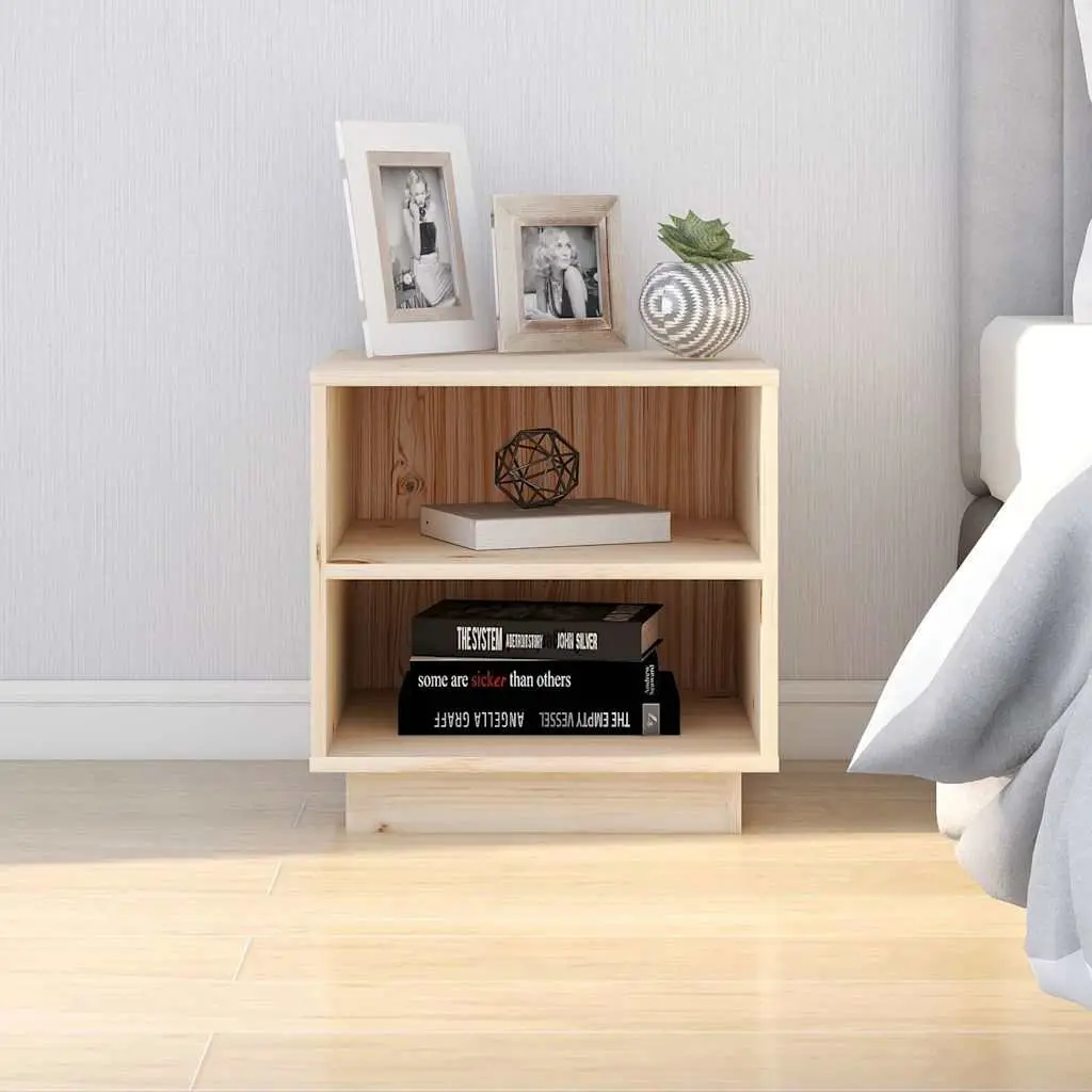 Bedside Tables Wooden 2 Piece 40x34x40 cm Brown Storage Cabinets