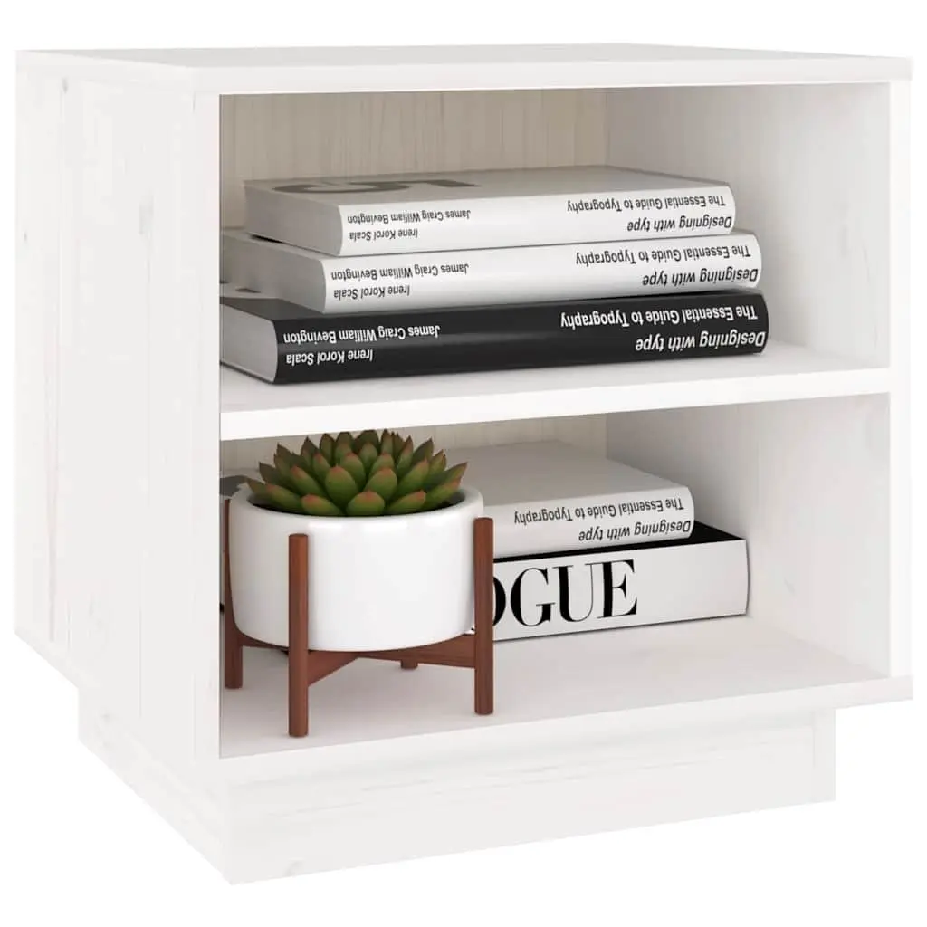 Bedside Cabinets 2 pcs White 40x34x40 cm Wooden Storage Tables Side Units