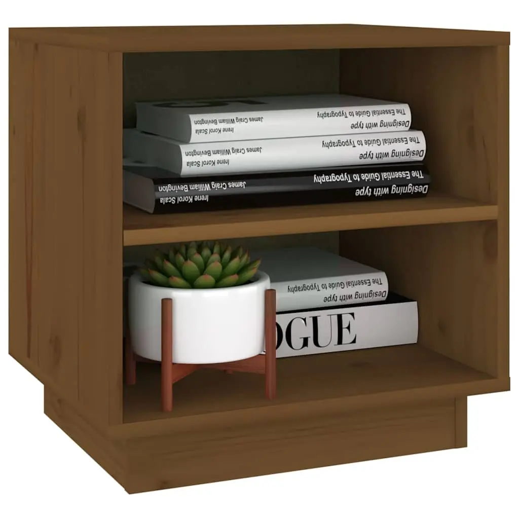 Bedside Tables Solid Wood Brown 40x34x40 cm 2 Piece Storage Cabinets