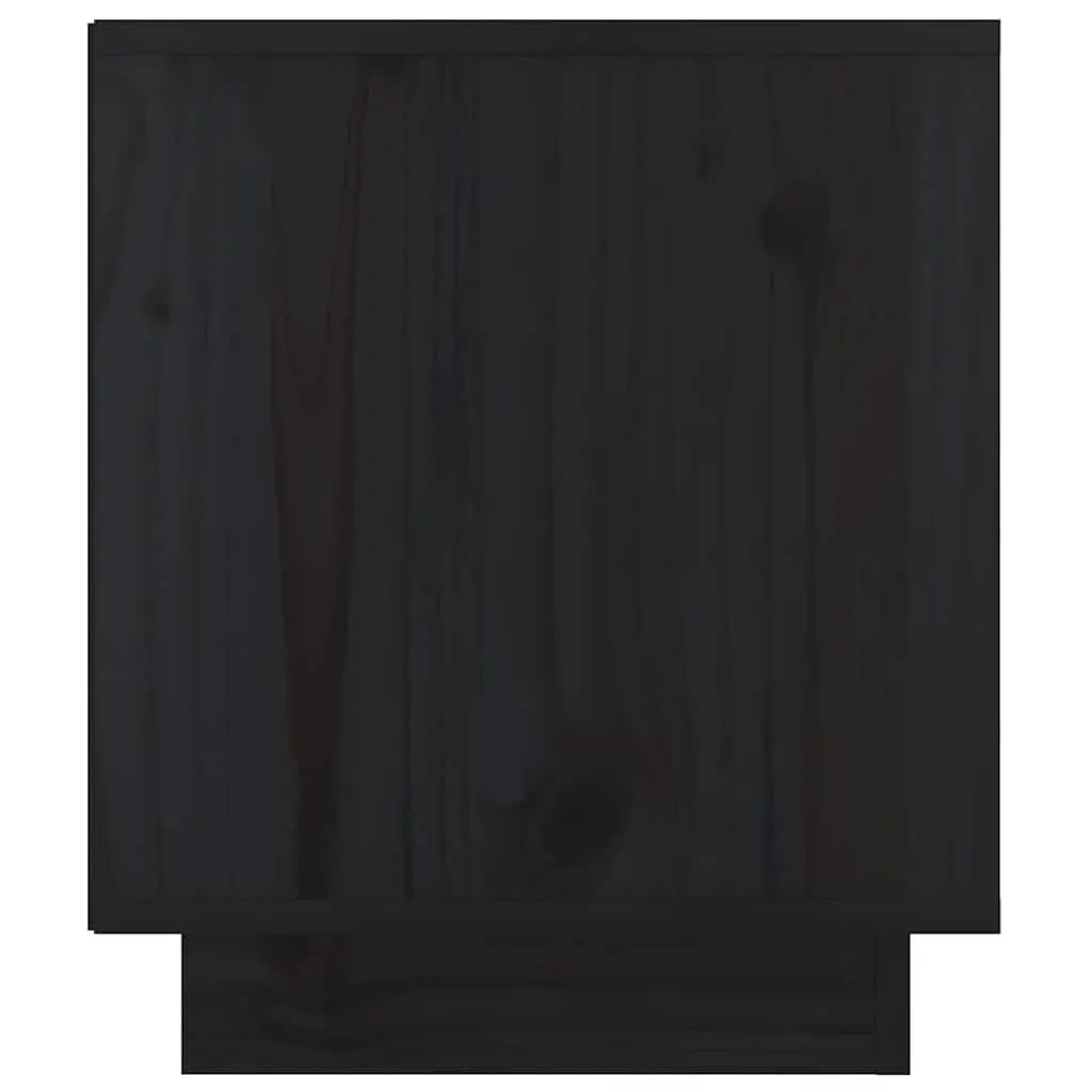 Bedside Cabinets 2 pcs Black 40x34x40 cm Solid Wood Storage Side Tables