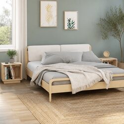 Bedside Cabinets 2 pcs Brown Storage Side Tables Modern Bedroom Furniture