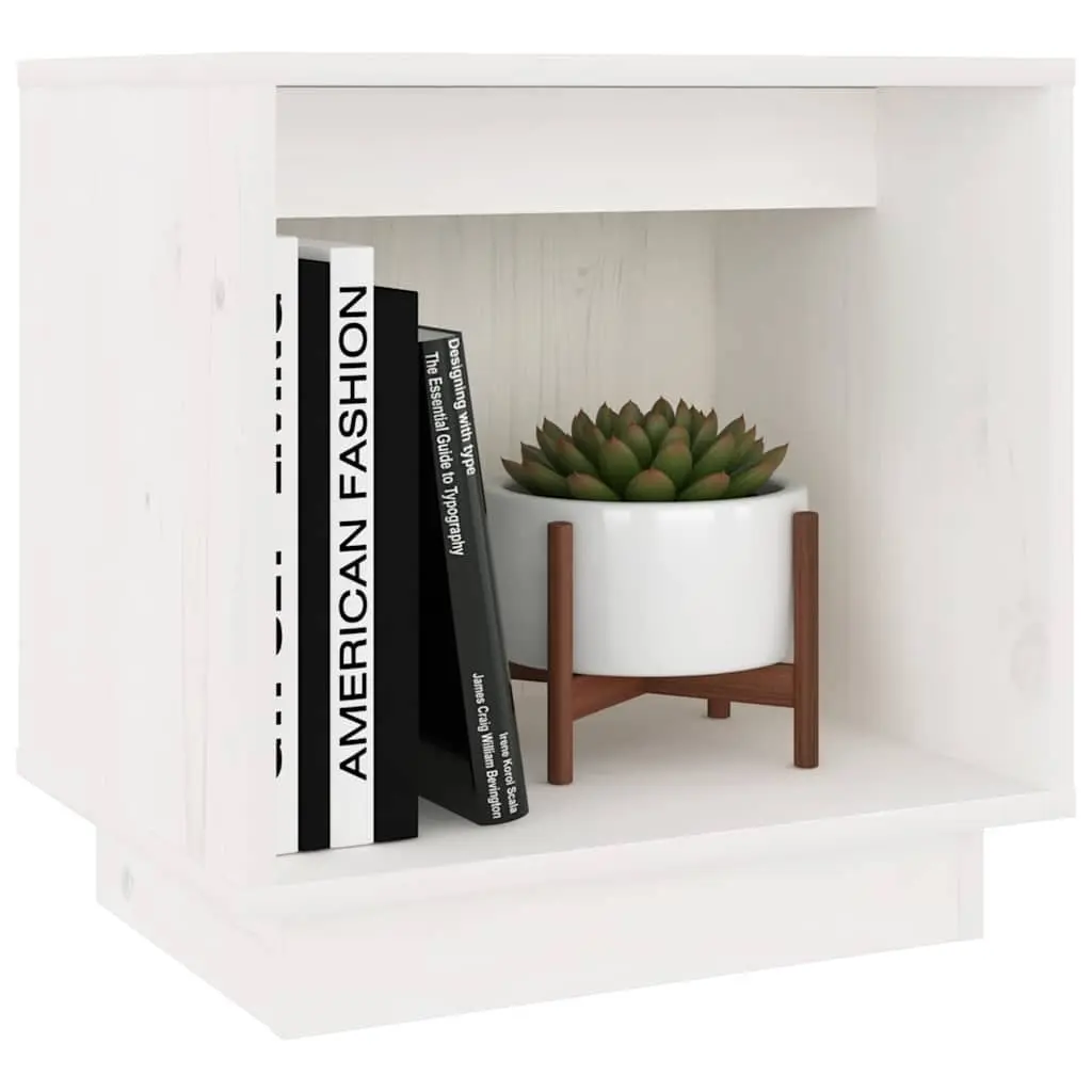 Bedside Cabinets White Set of 2 40x30x40 cm Storage Side Tables Nightstand