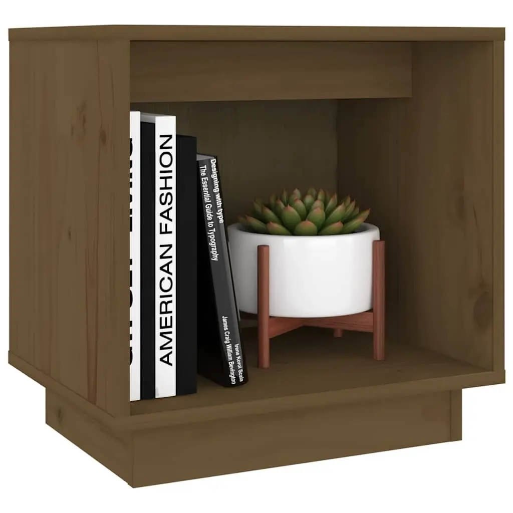 Bedside Table Brown Wooden Nightstand Storage Organiser 40x30x40cm