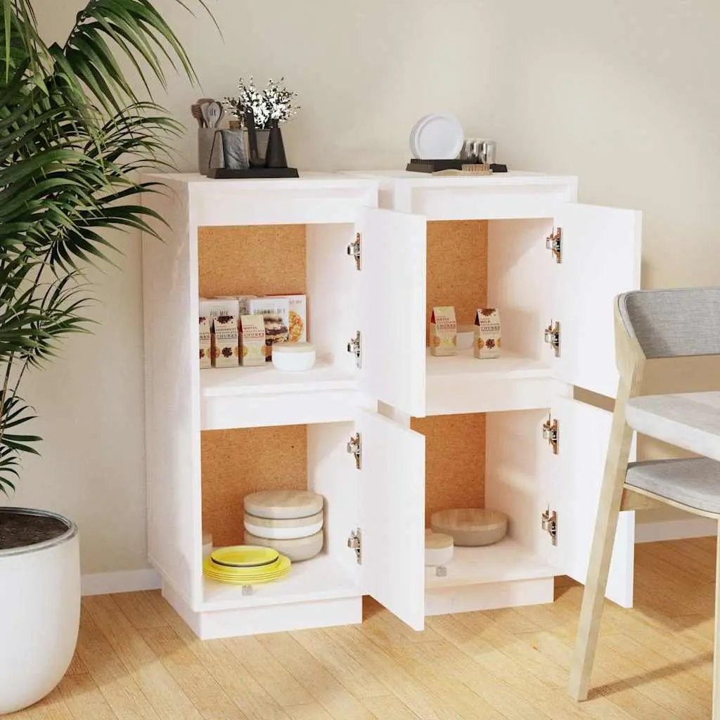 White Sideboard Cabinet Set