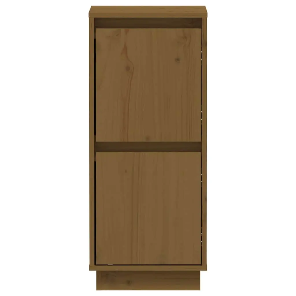 Solid Wood Sideboard Cabinet 2-Door Storage Unit Honey Brown Living Room