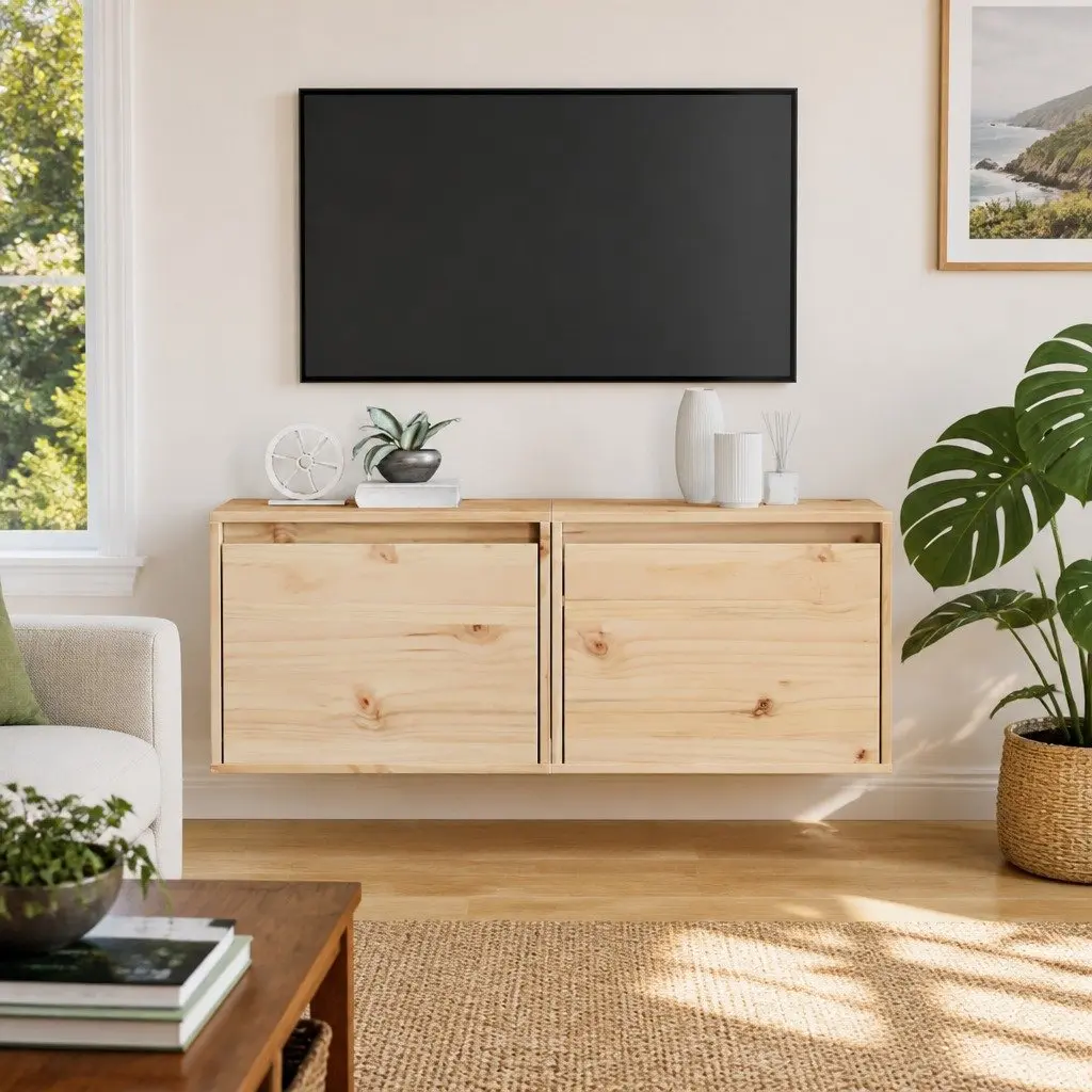 Wall Cabinets Solid Pine Wood 45x30x35 cm Brown 2 pcs