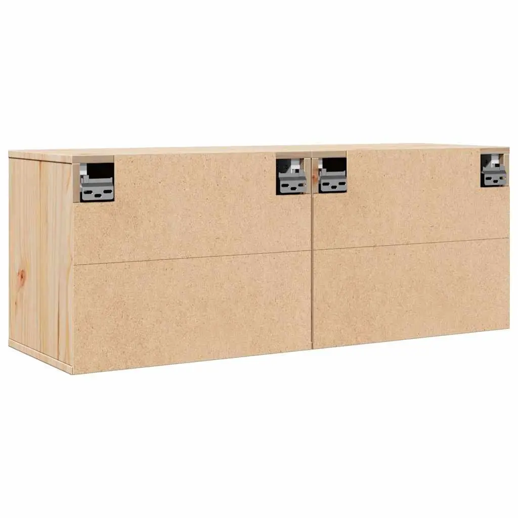 Wall Cabinets Solid Pine Wood 45x30x35 cm Brown 2 pcs