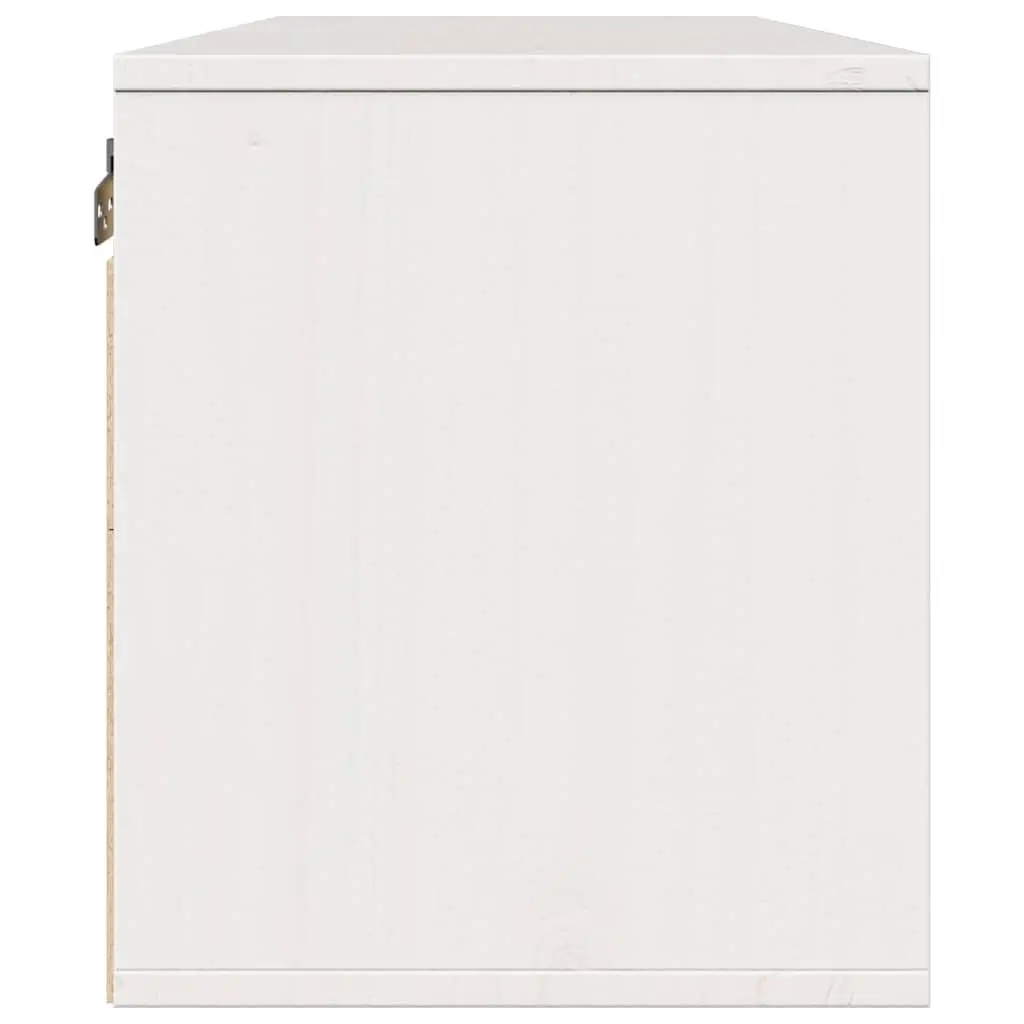 Wall Cabinets 2 pcs White 45x30x35 cm Solid Pine Wood Floating Storage Shelves