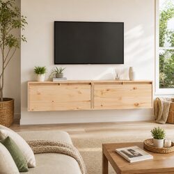 Friendly Floating Wall Cabinets for Your Decor - 2 pcs 80x30x35 cm