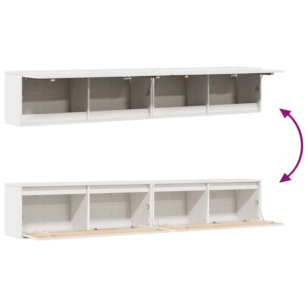 Wall Cabinet 100x30x35 cm Floating Storage Shelving Unit White Wooden
