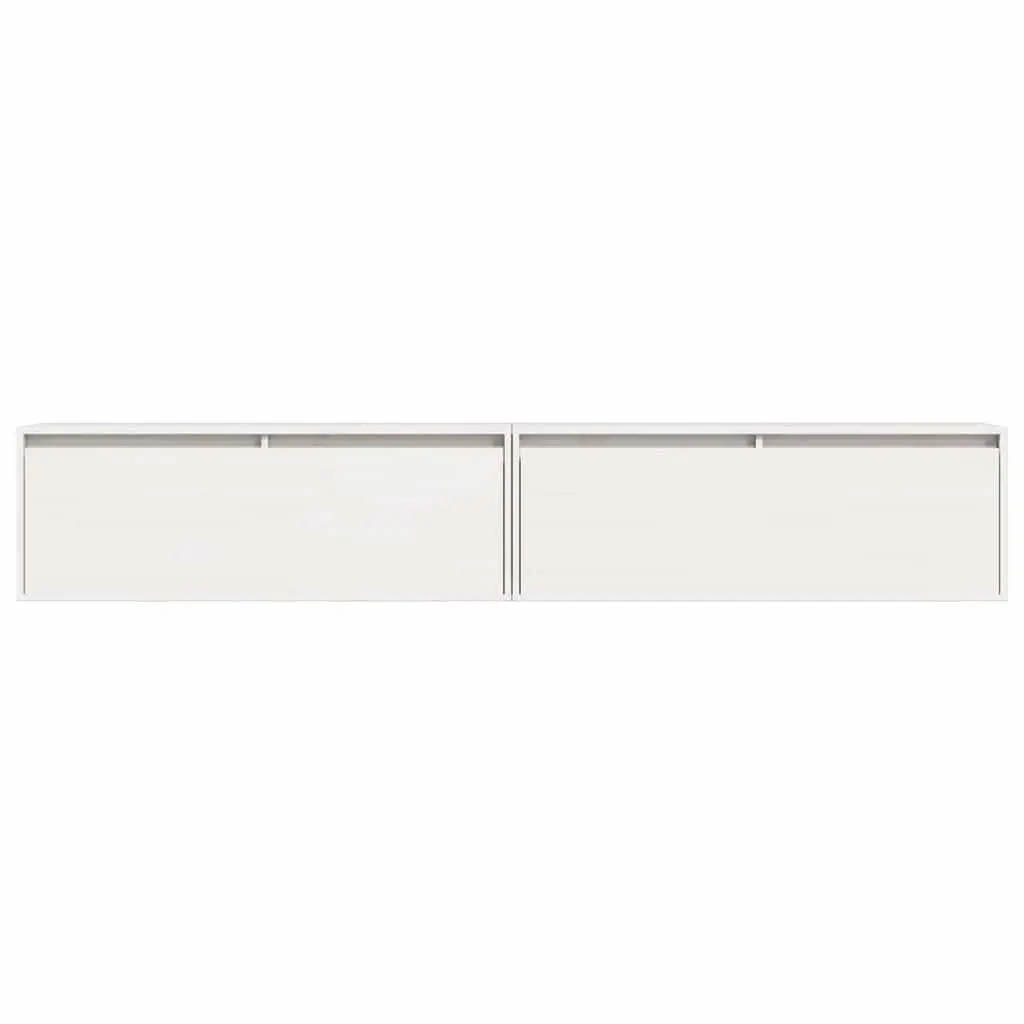 Wall Cabinet 100x30x35 cm Floating Storage Shelving Unit White Wooden