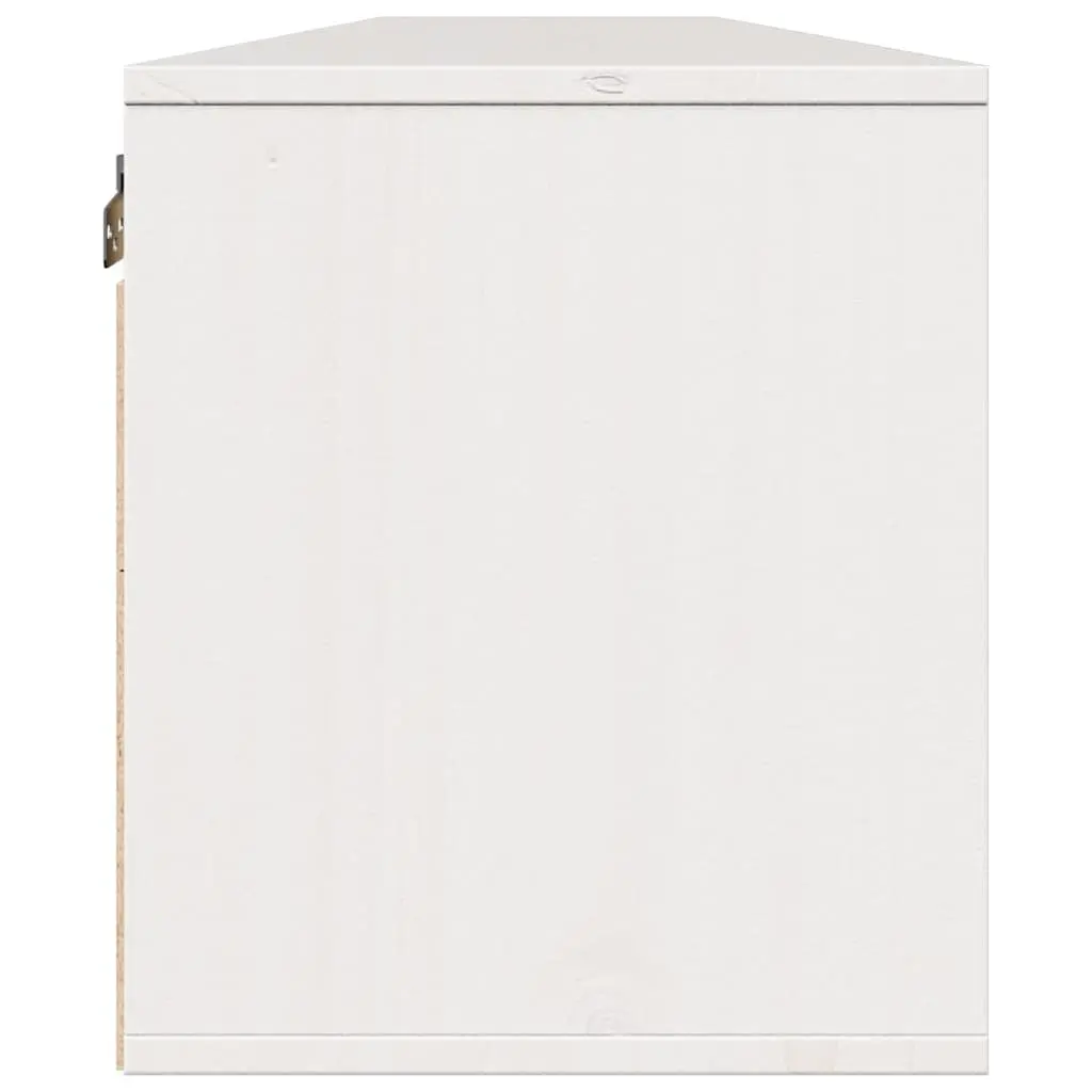Wall Cabinet 100x30x35 cm Floating Storage Shelving Unit White Wooden
