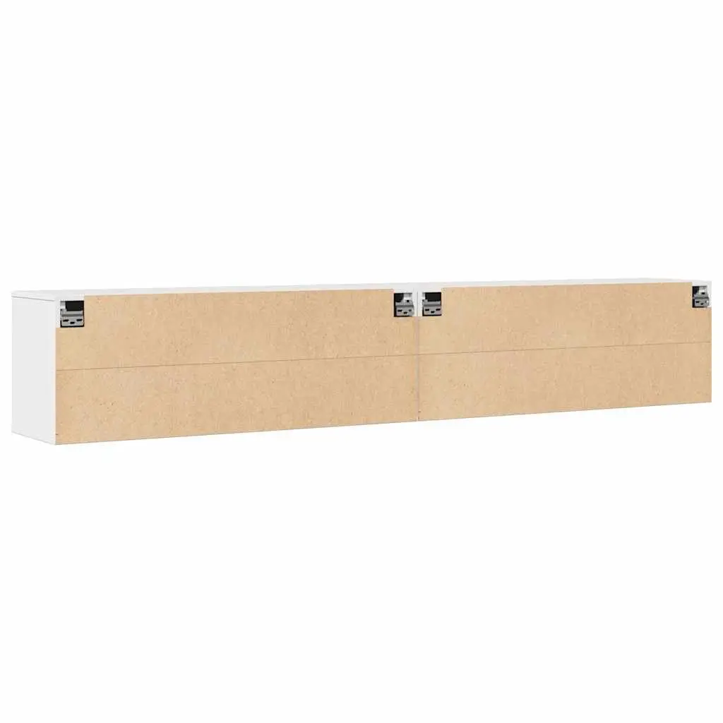 Wall Cabinet 100x30x35 cm Floating Storage Shelving Unit White Wooden