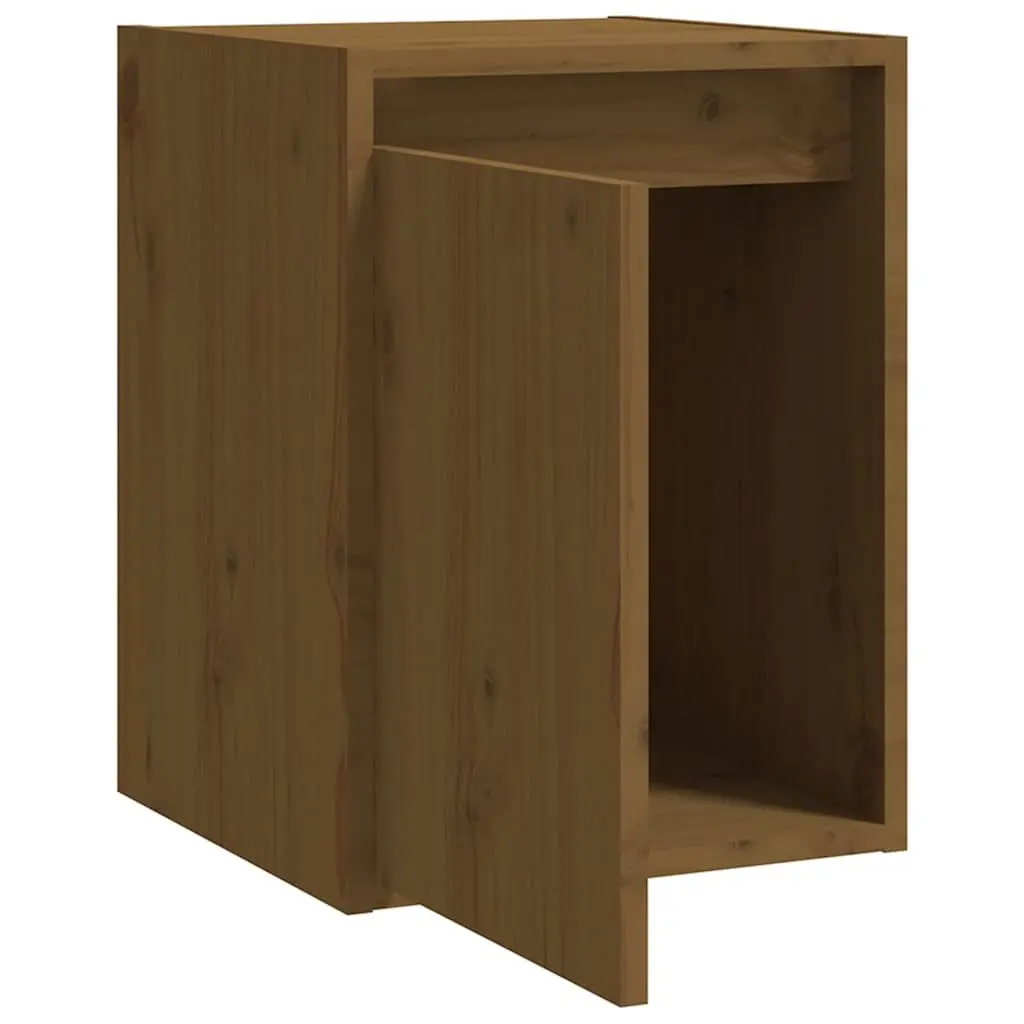 Wall Cabinet 2 Pieces Brown Solid Wood Storage Display Shelving Unit 30x30x40cm