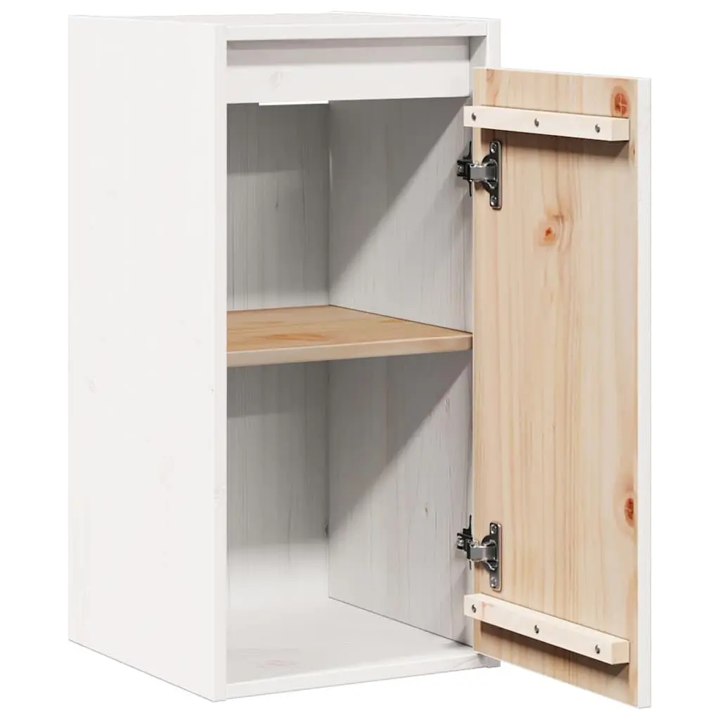 Wall Cabinets 2 pcs White 30x30x60 cm Solid Wood Pine Floating Storage Shelves
