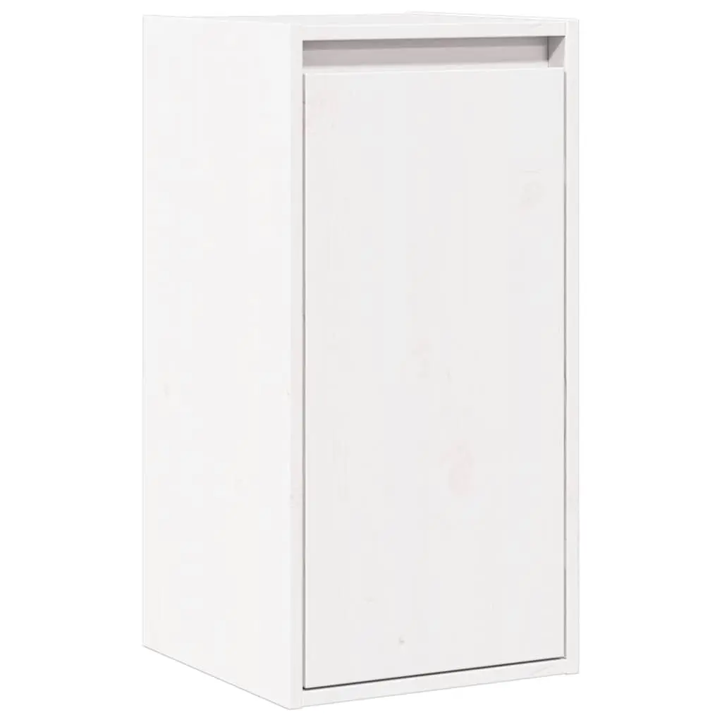Wall Cabinets 2 pcs White 30x30x60 cm Solid Wood Pine Floating Storage Shelves