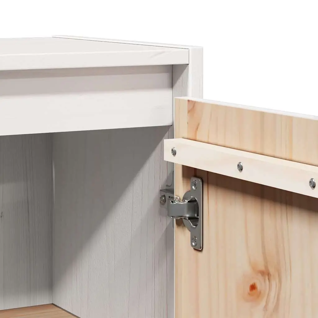 Wall Cabinets 2 pcs White 30x30x60 cm Solid Wood Pine Floating Storage Shelves