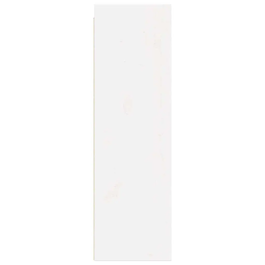 Wall Cabinet White Solid Wood 30x30x100 cm